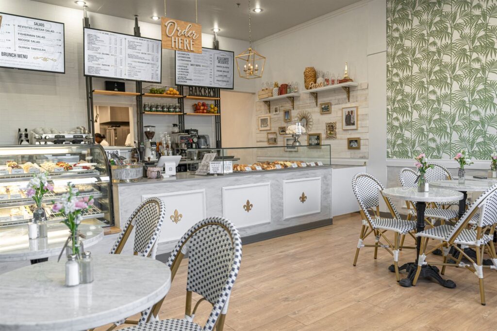 Dining room and pastry counter at Le Paris Brest Cafe, Henderson